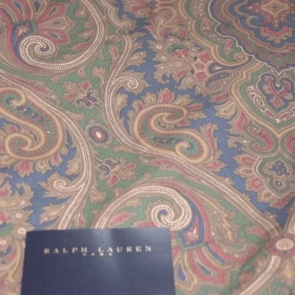 Lauren Ralph Lauren Brianna Paisley Standard Pillowcases NWT Blue Green Pair Set